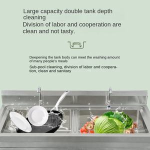 Évier de cuisine à bol unique en acier inoxydable 304 avec armoire intégrée plate à usage domestique commercial à 1 trou pour la cuisine de restaurant - Product Image 6