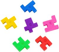 Soododo Lot de 9 Gommes en Caoutchouc en Forme de Cube, Fournitures Scolaires et de Bureau, Gomme à Crayon Colorée en Forme de Brique 3D