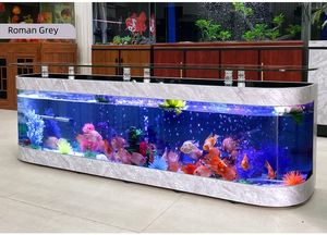 Mobilier de Maison de Luxe Table Basse en Verre avec <span class=keywords><strong>Aquarium</strong></span> Table à Thé et Meuble TV Support pour <span class=keywords><strong>Aquarium</strong></span> avec Lampe - Product Image 4