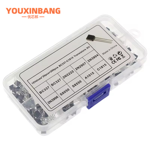 200pcs <span class=keywords><strong>Transistor</strong></span> Kit bc327 <span class=keywords><strong>bc337</strong></span> 2n2222 2n2907 2n3904 2n3906 s8050 s8550 A1015 C1815 PNP/NPN 10 giá trị đến-92 <span class=keywords><strong>Transistor</strong></span> Set - Product Image 6