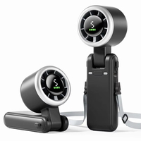 Nouveau ventilateur portable mini pliable en plastique, style tour de cou, alimenté par batterie USB, haute vitesse, pour usage hôtelier