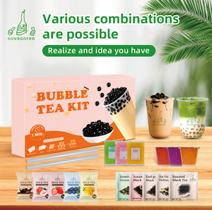 Zonegoing Diy Taro Matcha çilek orijinal Mango hindistan cevizi anında haşhaş Boba kabarcık çay seti ekipmanları süt çay maddeler - Product Image 6