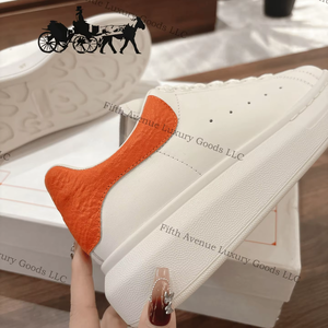 Chaussures décontractées en cuir véritable à semelle épaisse et doublure en fourrure, motif exclusif en cuir de vache, pour hommes et femmes - Product Image 2