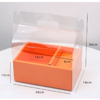 Boîte cadeau transparente en PVC Tondo pour fête, bouquet de fleurs, sac à main, pot de fleurs transparent, sacs de transport pour gâteaux