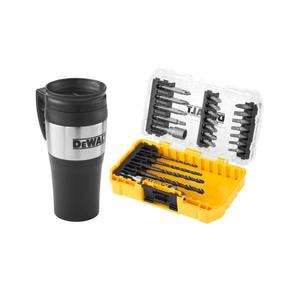 Ensemble de perçage et de vissage DeWalt de 25 pièces avec tasse thermique - Product Image 1