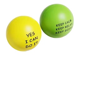 Ballons d'exercice en mousse PU 63MM avec logo personnalisé, jouets anti-stress thérapeutiques pour l'anxiété, jouets à presser personnalisés - Product Image 1
