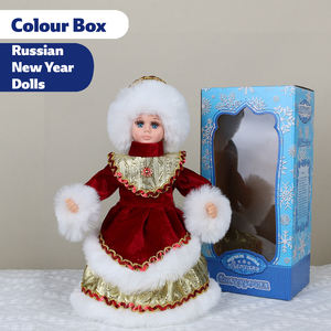 Nouveauté : Ensemble SOTE de <span class=keywords><strong>Ded</strong></span> <span class=keywords><strong>Moroz</strong></span> et Snegurochka, décorations de Noël électriques rouges, poupées musicales de Père Noël avec cadeaux - Product Image 4