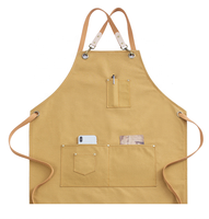 Sunuyue — tablier en toile de coton pour homme, couleur gris, style Barista, bar pour Barista