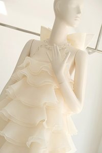 Wholesale Women Princess <b>Dress</b> Tiered Ruffle Organza Mini <b>Dress</b> Halter Neck Bow Tie Prom Party Babydoll <b>Dress</b> Custom - Product Image 2