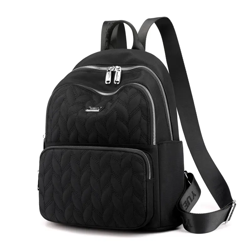 Backpack for Women Nylon Travel Backpack Purse Black Shoulder Bag Small Casual Daypack for Girls