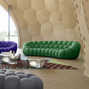 Design moderno <span class=keywords><strong>calcio</strong></span> italiano personalizzabile divano divano a bolle Set vera pelle vendita diretta della fabbrica per Villa soggiorno - Product Image 3