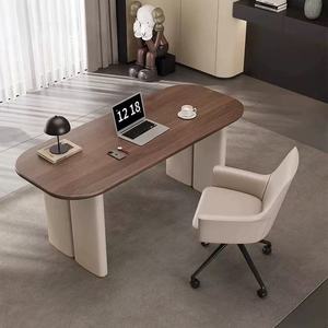 <span class=keywords><strong>Escritorio</strong></span> y silla de oficina para estudiantes Geshang con superficie de chapa de nogal para un uso cómodo en el dormitorio - Product Image 1