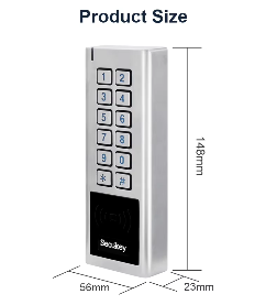 Sistem Kontrol Akses Pintu Masuk dengan Keypad Kode Nirkabel Ble, Aplikasi TTlock Pintar Tahan Air, dan Baterai Daya 5V