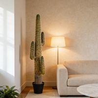 Grand cactus artificiel, plantes succulentes du désert, plastique durable, cactus jaune de haute qualité, décoration intérieure, remise de diplôme, mariage