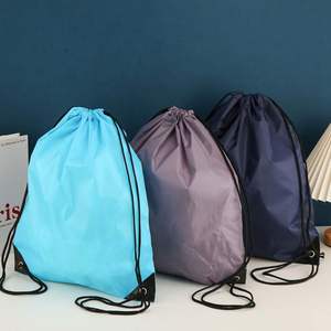 Sacs à cordon promotionnels avec logo personnalisé, sacs à dos en polyester 210D pour les cadeaux de salon professionnel, cadeaux pour clients - Product Image 4