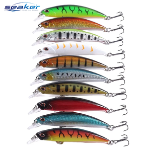 Vente en gros Leurre Minnow coulant 80mm 9g, appât dur artificiel effet laser, <span class=keywords><strong>Jerkbait</strong></span> pour la pêche au bar, au <span class=keywords><strong>brochet</strong></span>, à la truite et en eau salée - Product Image 1