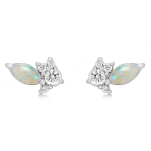 Wholesale <b>Earring</b> 925 Sterling Silver Opal CZ Gemstone Fashionable Women Small Stud <b>Earrings</b> - Product Image 2