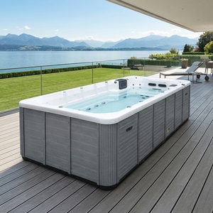 <span class=keywords><strong>Piscine</strong></span> de nage Sunrans 5,5 m avec 3 sièges, 4 pompes de 3,0 CV, 35 jets, contrôle <span class=keywords><strong>Balboa</strong></span>, <span class=keywords><strong>piscine</strong></span> en acrylique pour la remise en forme familiale en extérieur - Product Image 1