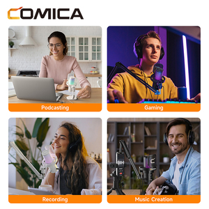 ไมโครโฟน COMICA EJoy Uni(D) RGB แบบคาร์ดิออยด์ คอนเดนเซอร์ แบบมีสาย USB พร้อมพอร์ต USB-C และ 3.5 มม. TRS/TRRS สำหรับการมอนิเตอร์เสียง พร้อมฟังก์ชั่นตัดเสียงรบกวนแบบปุ่มเดียว - Product Image 6