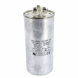 Condensador para <span class=keywords><strong>Aire</strong></span> <span class=keywords><strong>Acondicionado</strong></span> CBB65 de 65 Plus 5 Microfaradios, Condensador de Arranque de Motor Protegido, Carcasa de Aluminio, Terminal de Pala - Product Image 5