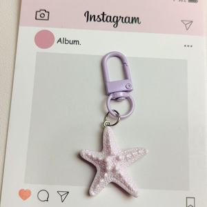 Wholesale Custom Starfish Keychain <b>Beach</b> Style <b>Bag</b> Charm Cute Summer Keyring Souvenir Gift for Boutique Store OEM Bulk - Product Image 4