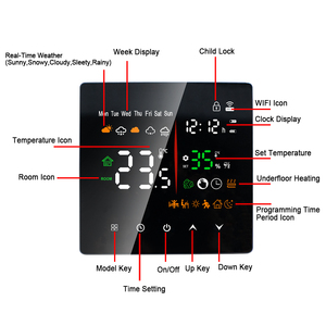 <span class=keywords><strong>Termostato</strong></span> <span class=keywords><strong>WiFi</strong></span> inteligente Control de voz Alexa <span class=keywords><strong>Google</strong></span> <span class=keywords><strong>Home</strong></span>, para calefacción de suelo eléctrico 16A, Control remoto por aplicación - Product Image 5