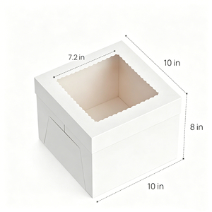 Cajas de Cartón Cuadradas Blancas YZ para Pasteles, Cajas de Dulces para Empacar Sets de Pasteles Dulces, Ideales para Regalos de Panadería, Paquetes de Regalo, Empaque de Pasteles para Fiestas - Product Image 4