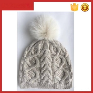 T125-3 femmes filles fourrure Pom Pom Beanie chapeau hiver Faux <span class=keywords><strong>lapin</strong></span> raton laveur chapeau - Product Image 3