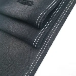 डेनिम कपड़े 11 औंस काले-काले सामान्य धोने सस्ती कीमत कठोर डेनिम सुपर वाइड 180 सेमी डेनिम कपड़े s31c1325