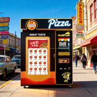 Máquina Expendedora de Pizza Automática de Autoservicio YISO Smart IoT 24 Horas con Hornos Internos y Lector de Tarjetas de Crédito Nayax, Pizza Fresca