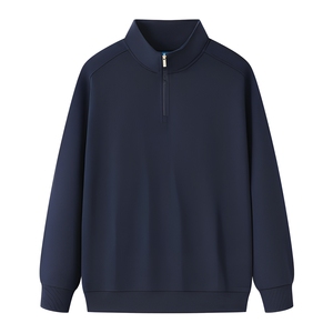 Sudadera de entrenamiento al por mayor con cremallera de un cuarto y forro polar para marcas de ropa deportiva - Product Image 1