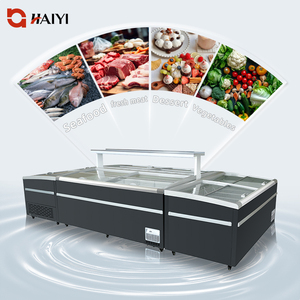 Congélateur de présentation pour supermarché, réfrigérateur avec porte coulissante en verre, congélateur de présentation en îlot pour la crème glacée - Product Image 3