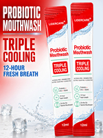 En stock LIDERCARE Sachets de bain de bouche liquide probiotique sans alcool au zinc et xylitol pour une haleine fraîche