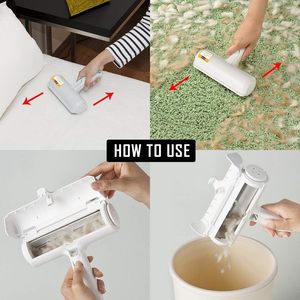 One-Click Shedding <b>Pet</b> Hair Removal <b>Brush</b> Ultimate Tool for Cats & Dogs Grooming Roller Comb Logo Custom - Product Image 6