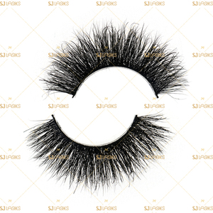 Cils de vison 3D, paire de cils duveteuses, Volume 3D, avec logo personnalisé, design argent, paquet de cils - Product Image 3