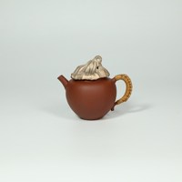 Bouteilles d'eau écologiques en rotin tressé à la main avec boucle, design bionique moderne, théière Kung Fu portable pour la maison et cadeau de fête