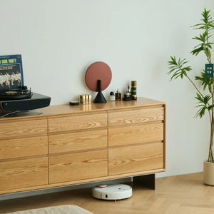 Credenza Moderna a Nove Cassetti Fatta a Mano, Ecologica, in Legno Massello, Stile Nordico, Salvaspazio per Camera da Letto e Soggiorno - Product Image 4