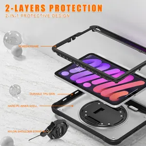 Hard PC TPU Stoß feste Tablet-Hülle für iPad Mini 6 Rückseite Transparente Hülle Protector