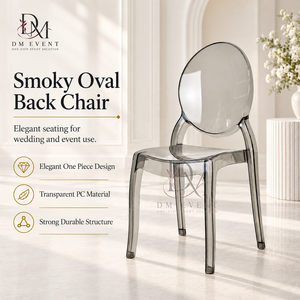 Chaise Ghost moderne en PC transparent, dossier ovale monobloc, pour mariages, banquets et événements, vente en gros usine - Product Image 2