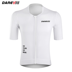 Darevieサプライヤー速乾式エアロサイクリングジャージー通気性白黒半袖サイクリングジャージメンズ - Product Image 5