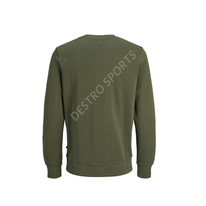 Jersey de cuello alto de manga larga transpirable 100% algodón sudadera para hombres otoño ecológico - Product Image 2