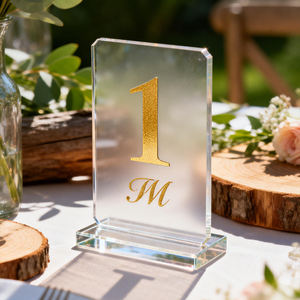 Vente directe : Supports de numéros de <span class=keywords><strong>table</strong></span> de mariage en acrylique, Plaques de <span class=keywords><strong>nom</strong></span> de bureau personnalisées en acrylique, Présentoirs modernes en acrylique pour cartes de visite - Product Image 5