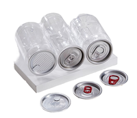 Vente en gros d'usine OEM : Canettes transparentes en PET pour boissons (jus et café) avec logo personnalisé, épaisseur 0,3 mm disponible