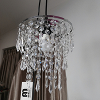 Lumière d'intérieur, mini suspension moderne, éclairage pas cher, abat-jour, lustre en cristal perlé