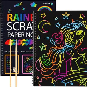 Colorido 16-23cm Scratch Paint Book School Notebook hecho de papel para fiesta de cumpleaños y Festival Color Drawing School Accessories - Product Image 2