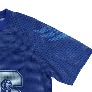 Maillot de football unisexe en mesh, coupe ample et courte, personnalisable, col rond, respirant, léger, séchage rapide - Product Image 4