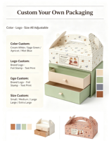 Boîte cadeau pliable écologique biodégradable faite à la main avec logo personnalisé, options de taille et de couleur, matériaux recyclés