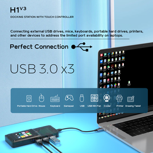 H1 dòng Dock HUB cho Windows máy tính xách tay, 8-in-1 USB-C Dock với LCD hiển thị & điều khiển cảm ứng - Product Image 5