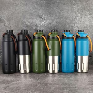 Outdoor Portable 304 Stainless Steel Large Capacity Thermos Cup With Carrying Travel Mountaineering Cup Drinking Water Bottle - Product Image 4