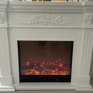 Soporte de TV Tradicional Independiente con Chimenea Eléctrica, Llama y Calor Ajustables, para Decoración Rústica - Product Image 2